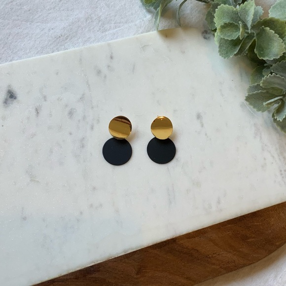 The Issa - Double Coin Drop Earrings - Picture 6 of 6